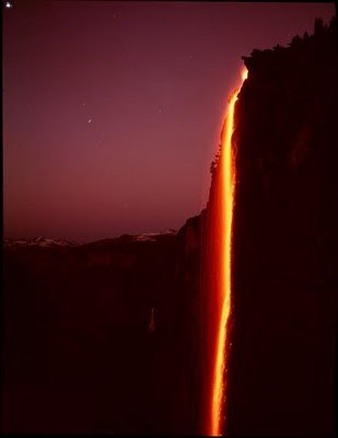 Curiousites: La Cascada de Fuego de Yosemite