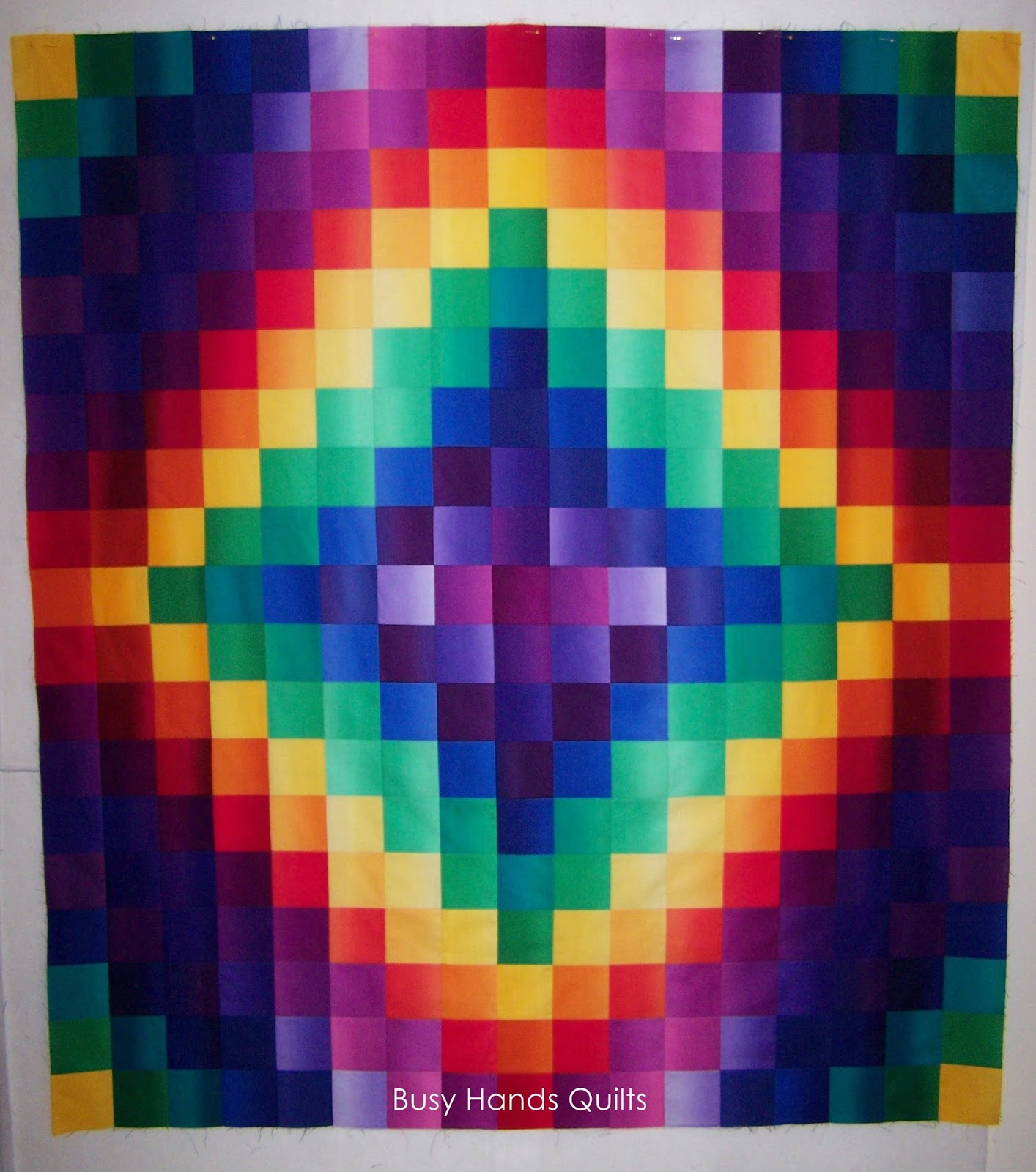 Busy Hands Quilts: Custom Trip Around the World Ombre Lap Quilt {Progress #1}