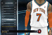 Carmelo Anthony Player Update NBA 2K12 Cyber face + Accessories 2K13