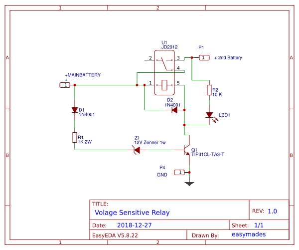 Dual Battery System for car Part 01 DIY Voltage Sensitive Relay(VSR)