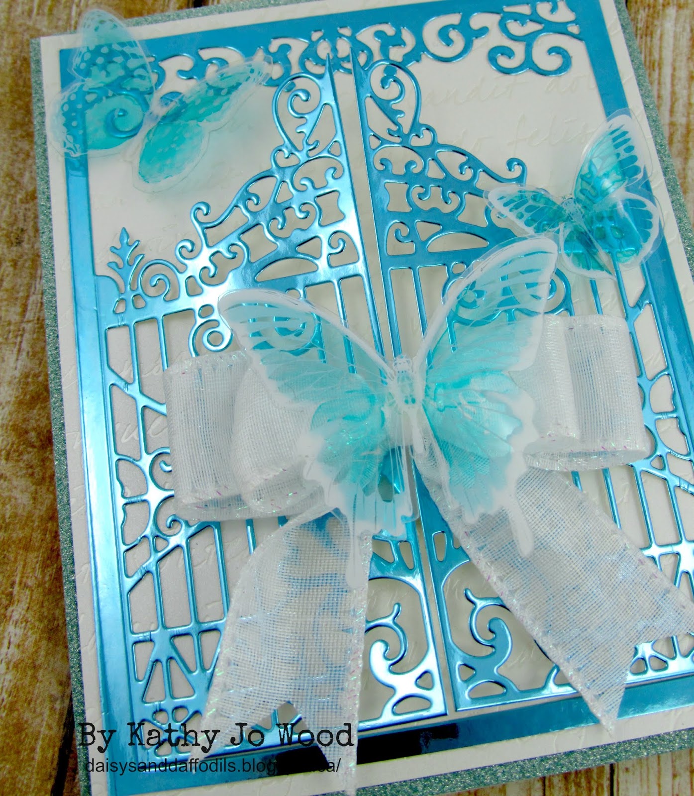 I'm a Little Teapot... Beautiful Vellum Butterflies card