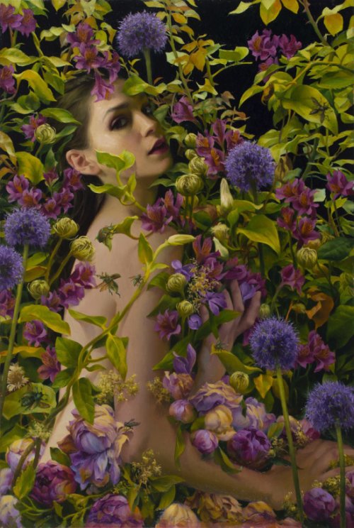 As belas pinturas tradicionais com mulheres de Adrienne Stein Adrienne Stein arte pinturas tradicionais mulheres renascentismo beleza natureza