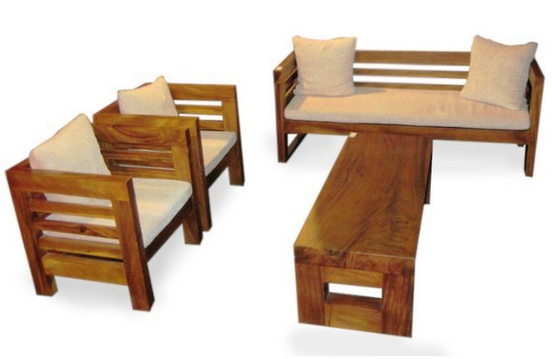 Inpirasi 7 desain kursi tamu minimalis modern dari kayu ...