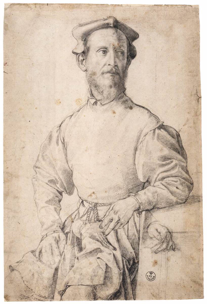 Bronzino Agnolo Portrait of Jacopo Carrucci called Il Pontormo 1532 33 drawing Galleria degli Uffizi Florence