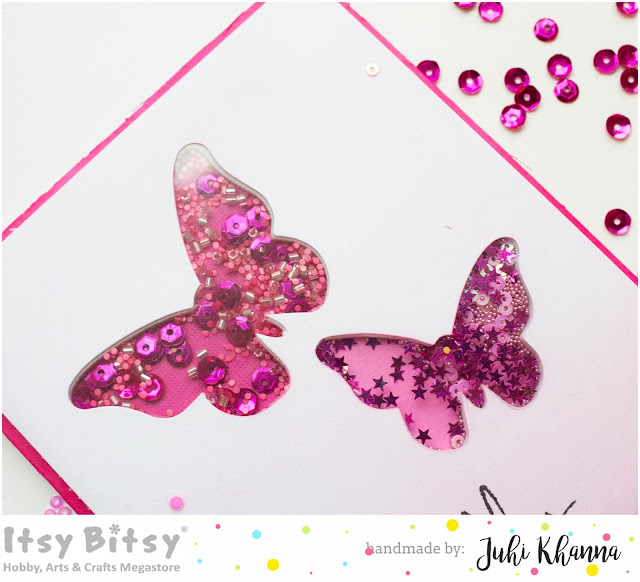 Butterfly shaker card