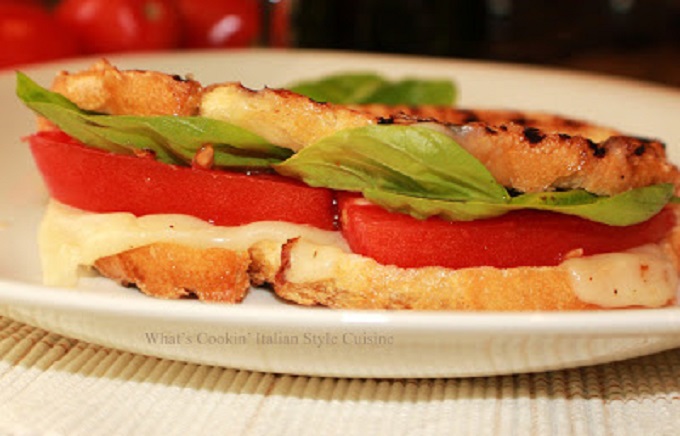 Pie Iron Caprese Sandwich