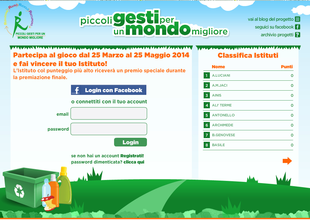 Gioco online Piccoli Gesti per un Mondo Migliore