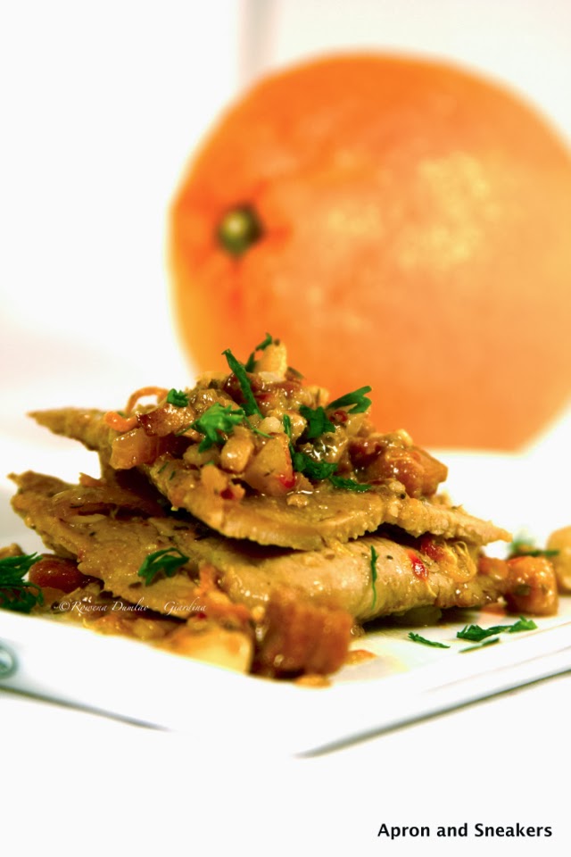 Veal Fillet With Macadamia Nuts, Orange & Brandy