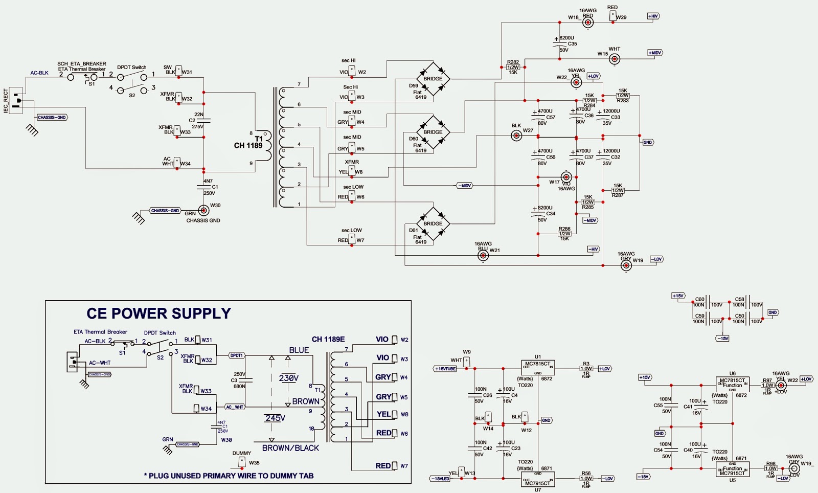Electro help: YORKVILLE XS800H - AMPLIFIER - SCEMATIC (Circuit Diagram)