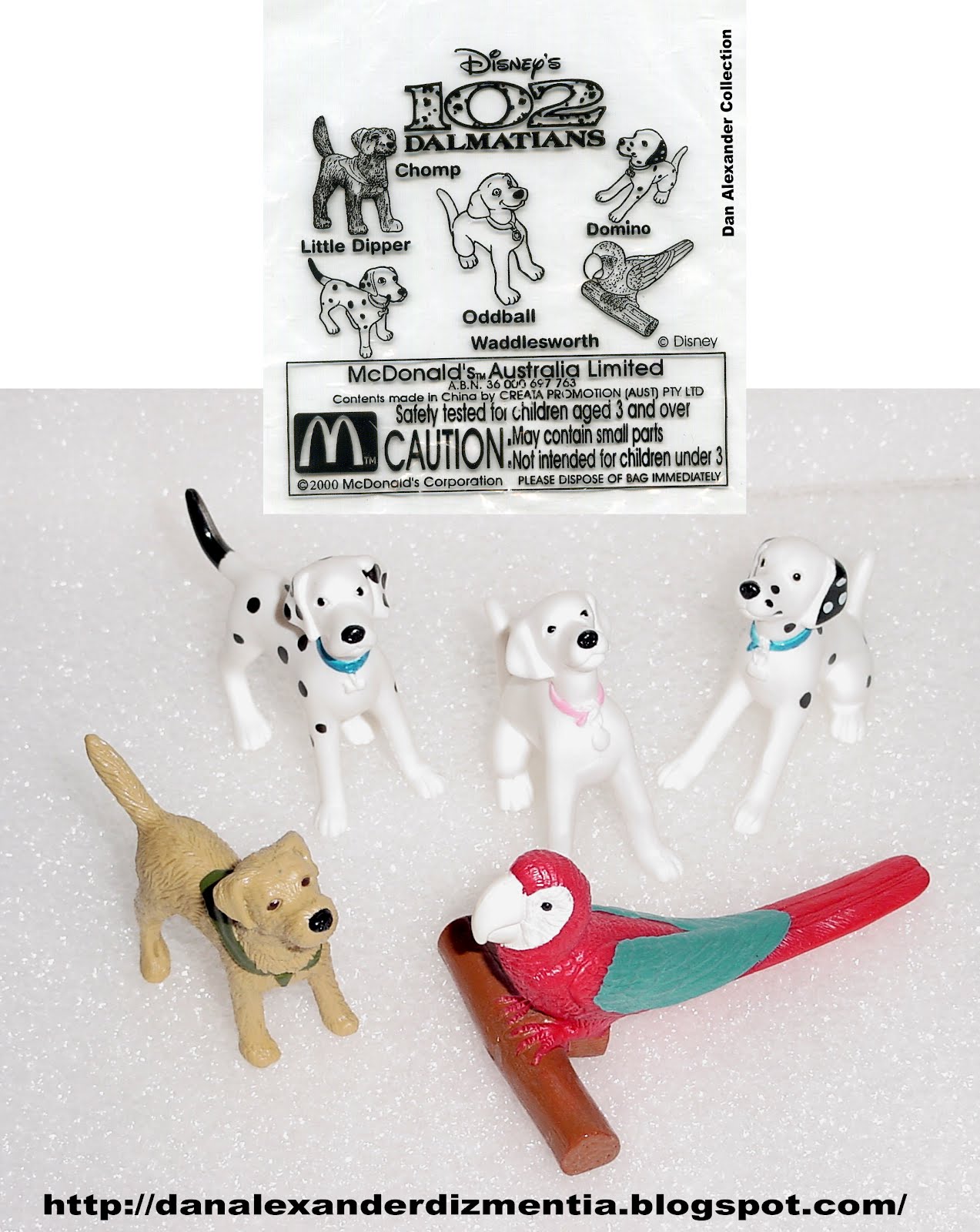 101 Dalmatian posable figure McDonalds Disney custom theme Christmas ornament 