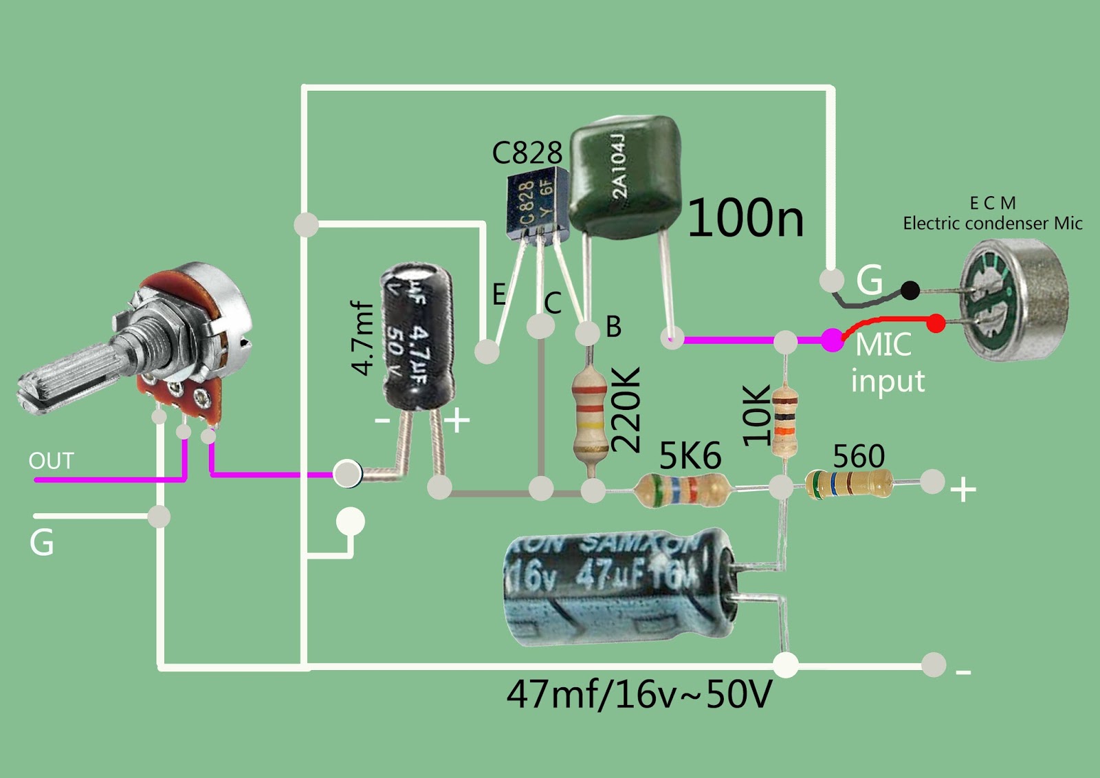 Untuk Pemula For Beginer Membuat Preamp Mic Untuk Ampli