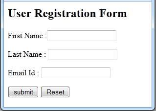 Accepted name. Registration Page.