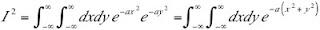 A double integral of the Gaussian.