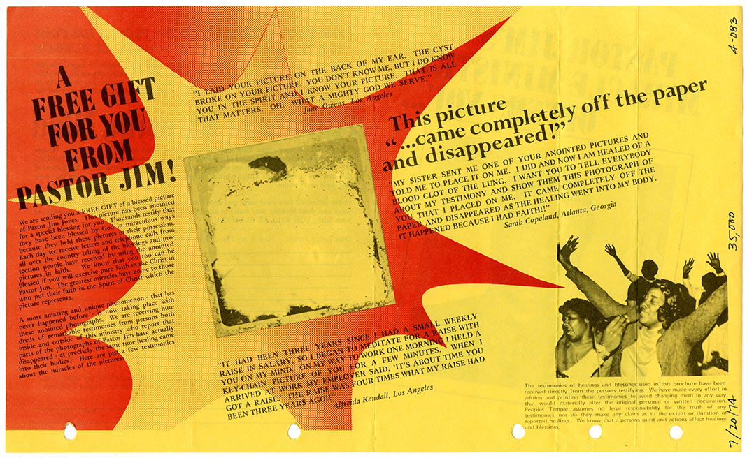 California Historical Society The Disappearing Photos of Peoples Temple