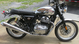 Royal Enfield INT650 with chrome tank.