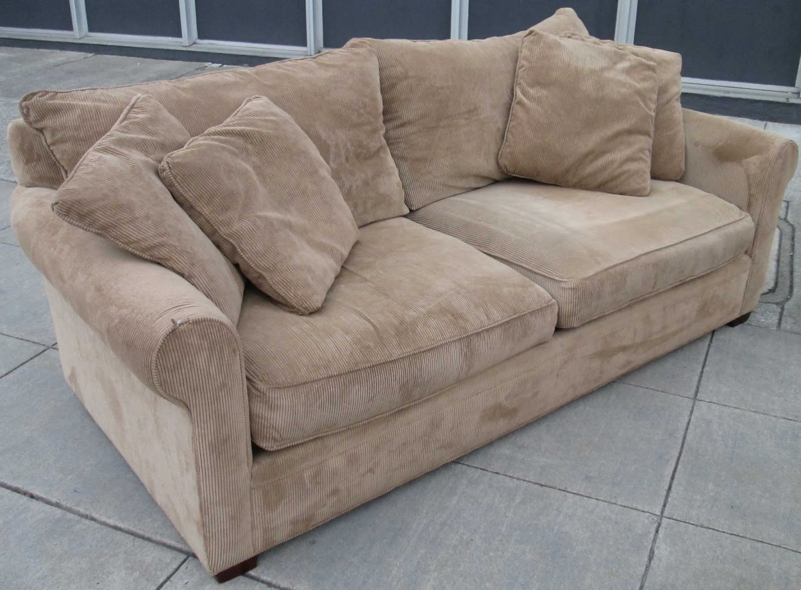 UHURU FURNITURE & COLLECTIBLES SOLD Corduroy Sofa Sleeper 125