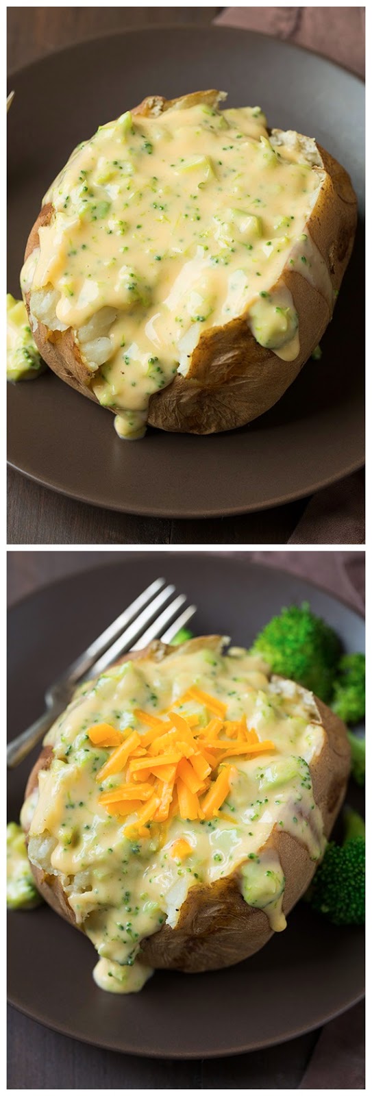 Baked Potatoes with Broccoli Cheese Sauce Eat to death