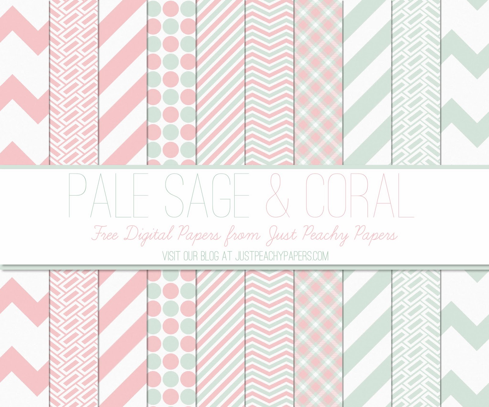 just peachy designs free digital paper pale sage and coral