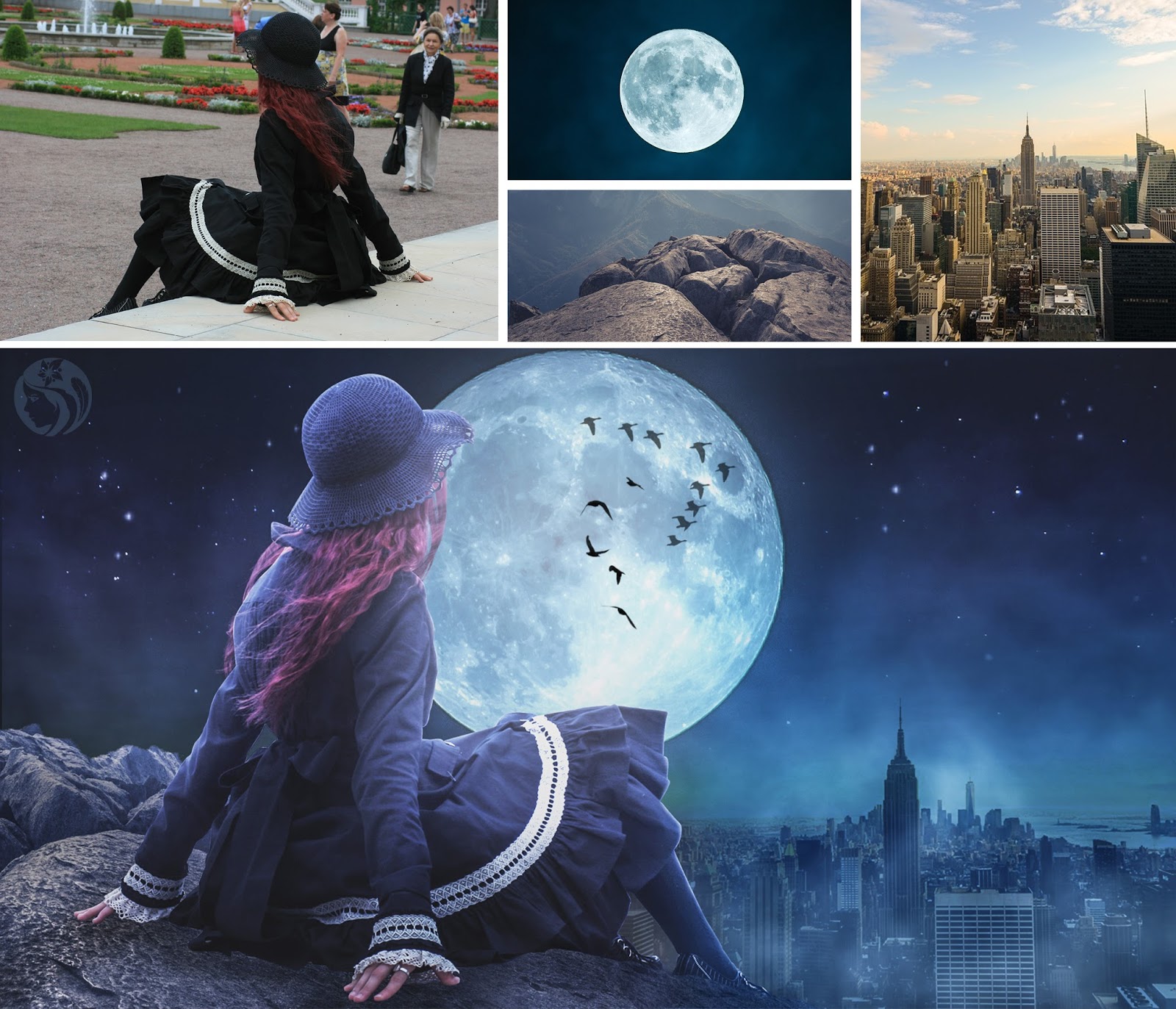 BIG MOON light effect Tutorial (Photo Manipulation)