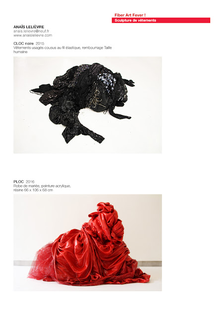 Anaïs lelièvre les Clocs: sculptures textiles, art textile contemporain