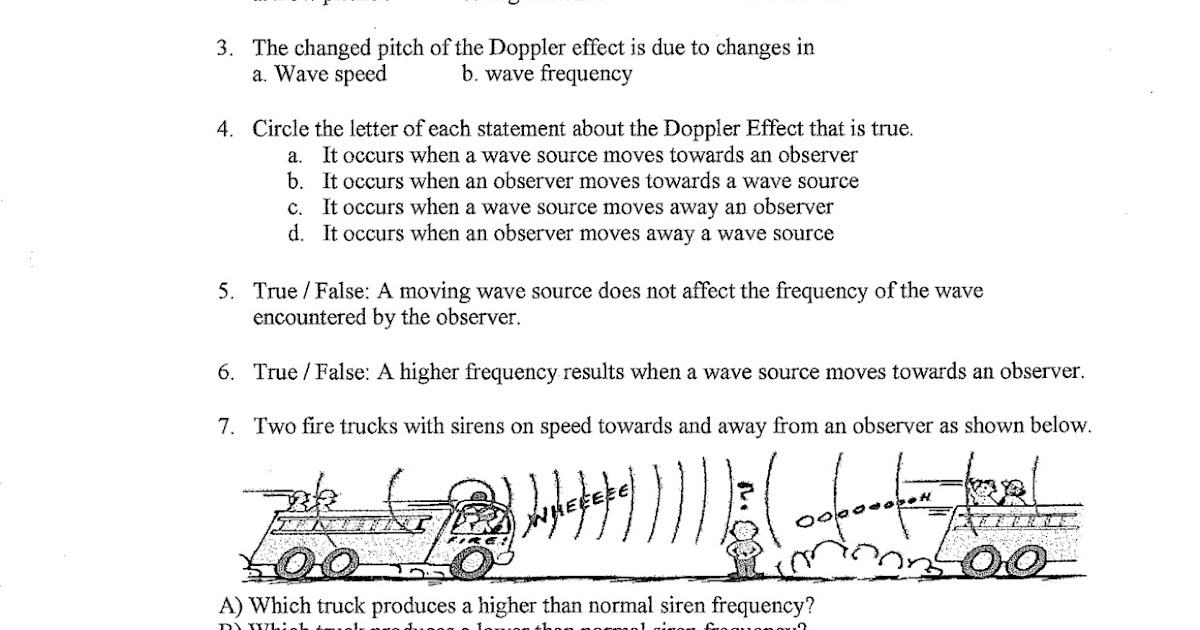 Coach H's Science Classes: Doppler Effect and Wave Speed Worksheets!