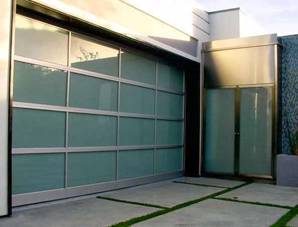 Garage door glass material