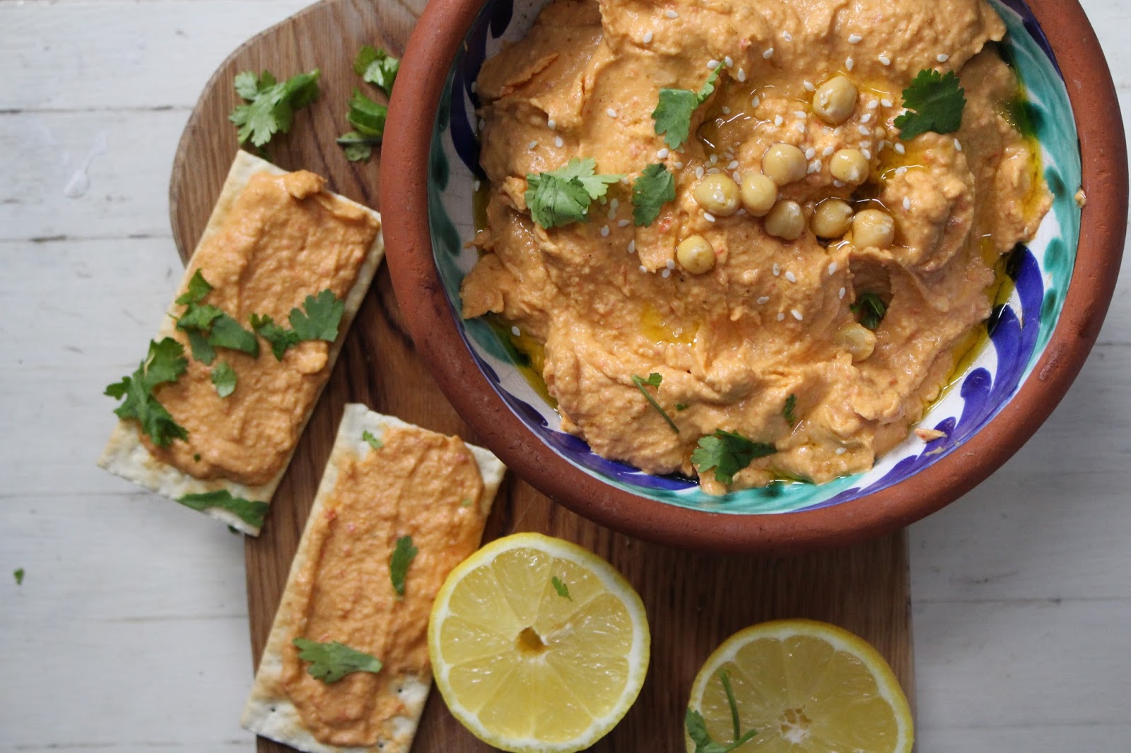 Emma Julia Geroosterde paprika hummus