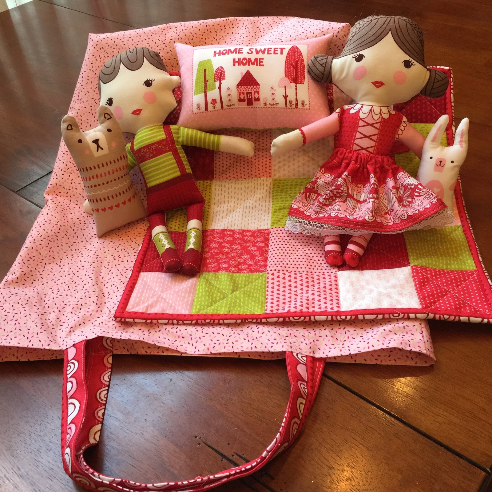 A Place to Share Fabric panel dolls