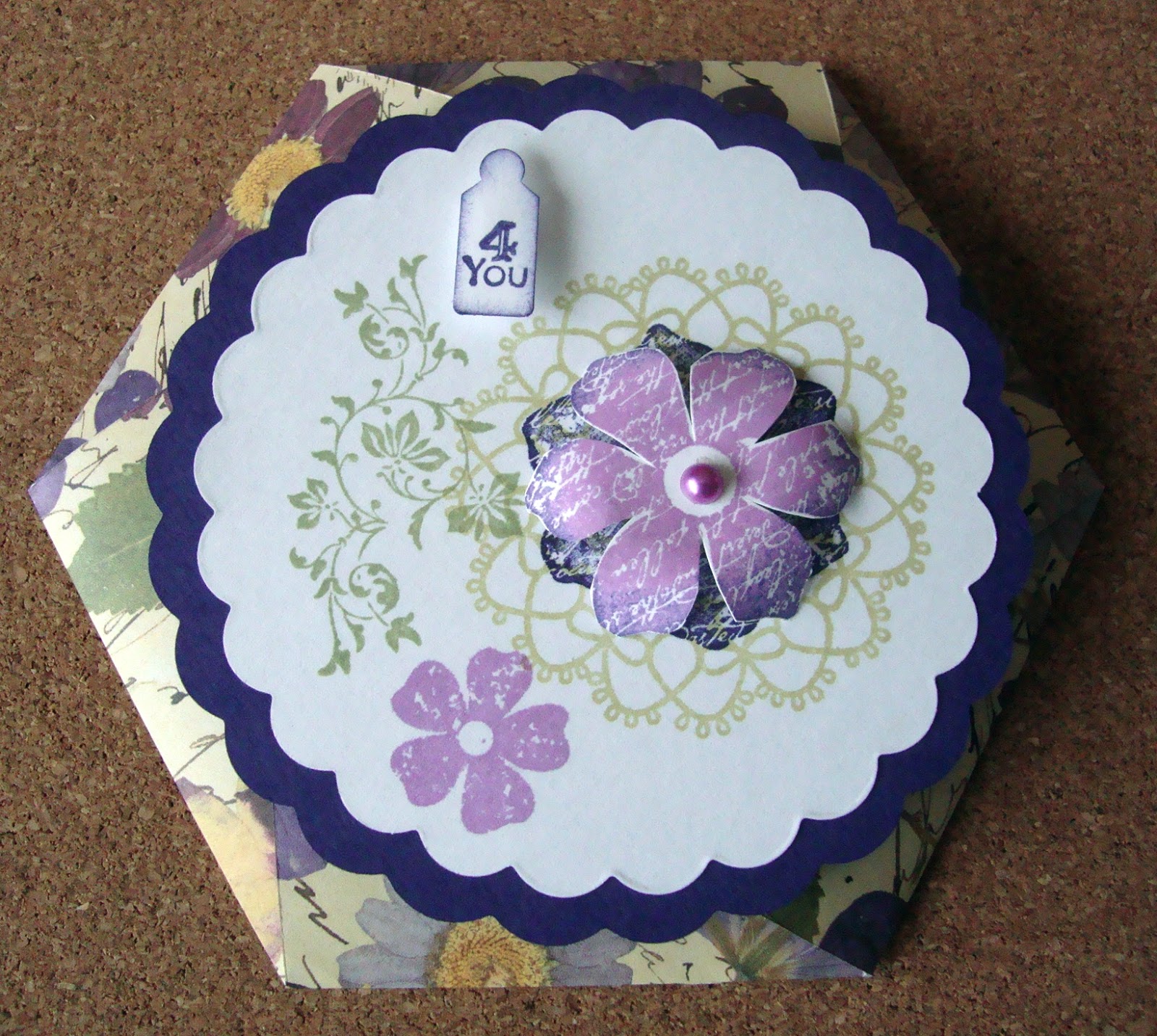 Kathie's Cards Round Card with Hexagonal Envelope