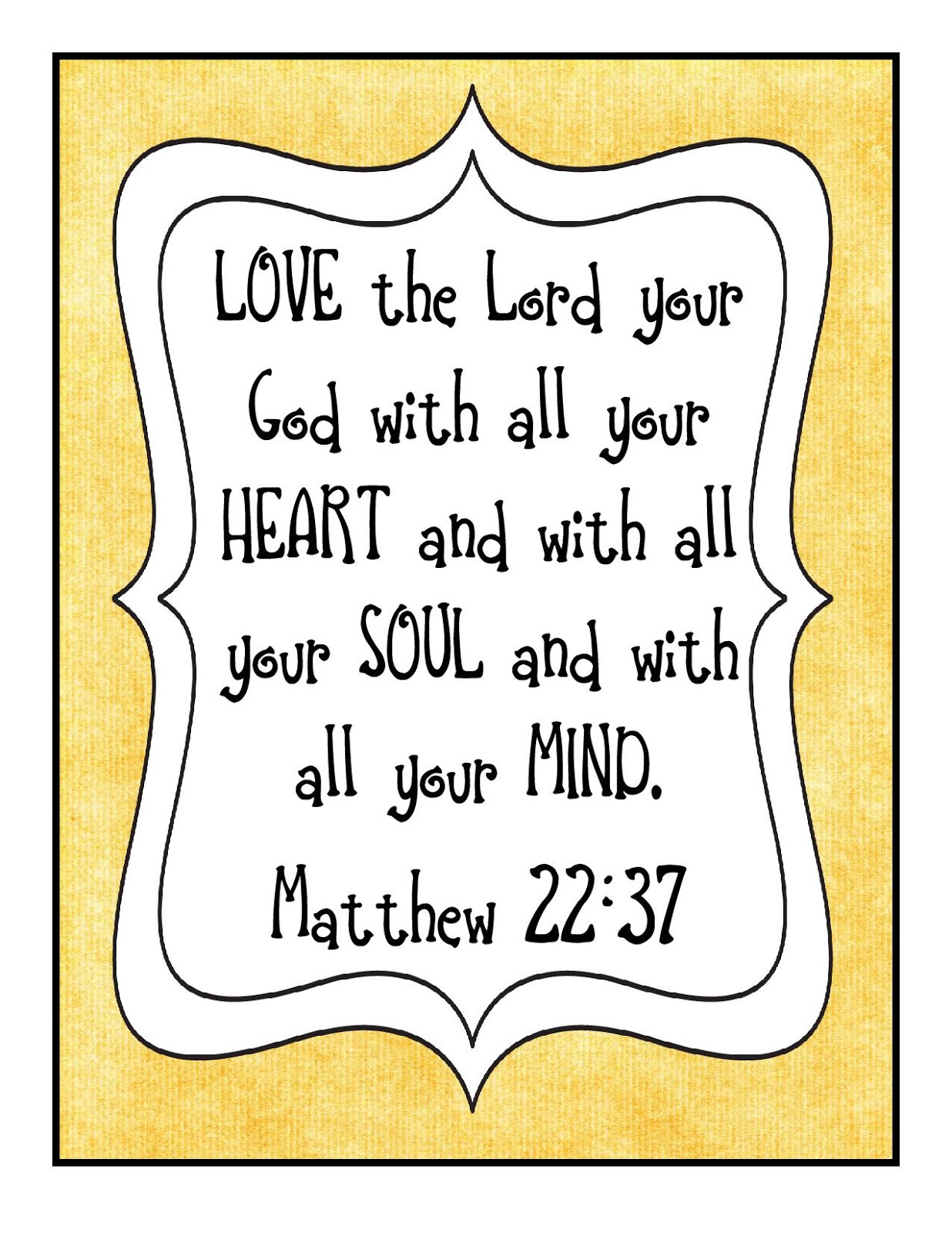 gwhizteacher ID Badge Verse Matthew 2237