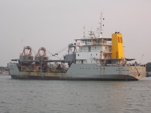 Dredger Ship in Kochi Harbour.