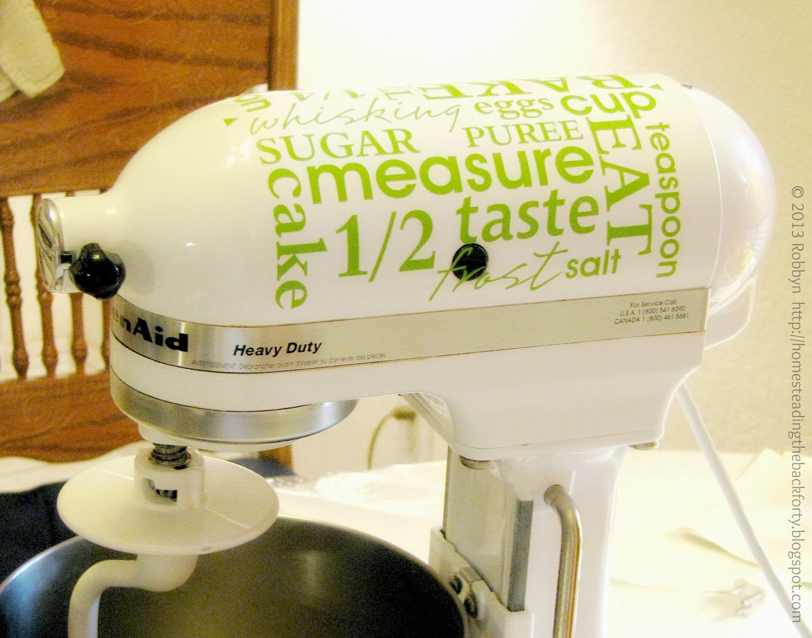 The Back Forty Kitchenaid Mixer! and decal
