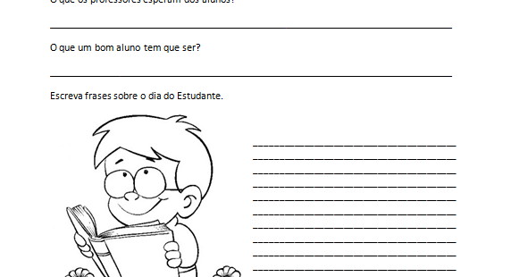Portal Escola Dia Do Estudante 40 Atividades E Desenhos Para Colorir