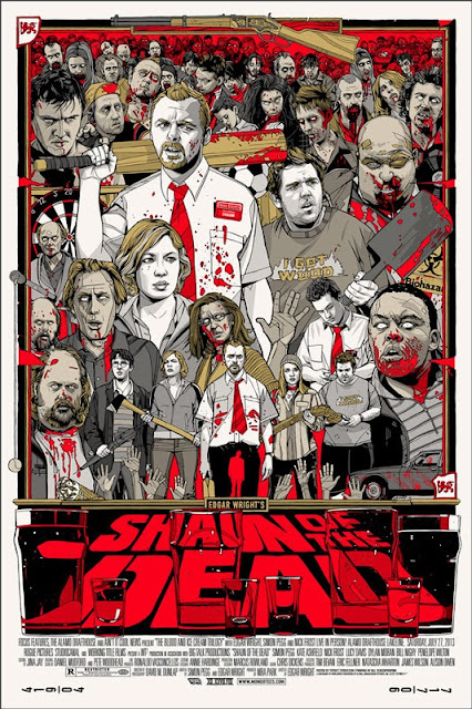 Shaun of the Dead Standard Edition Screen Print by Tyler Stout