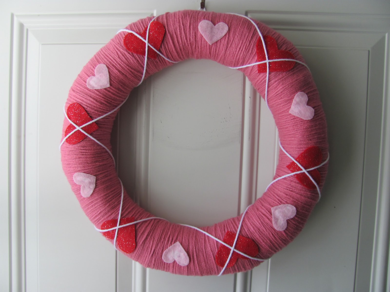 Valentine's Day Red, Pink & White Wool Felt Balls