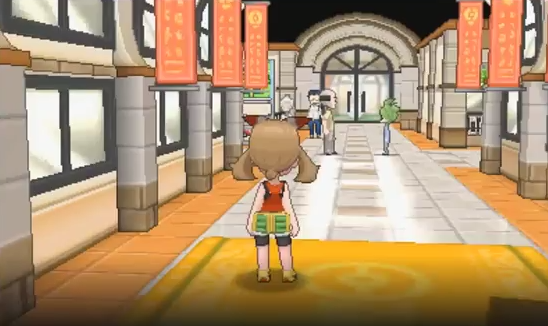 May takes her first few steps into Mauville City, a massive, state-of-the-art mall.