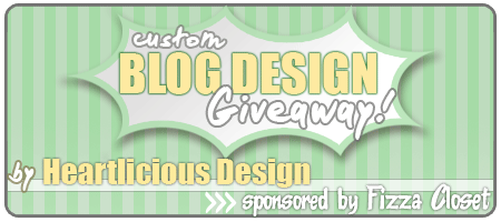 Custom Blog Design Giveaway by Heartlicious Design