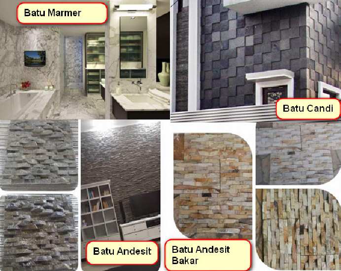 Motif Batu Alam untuk tema rumah minimalis