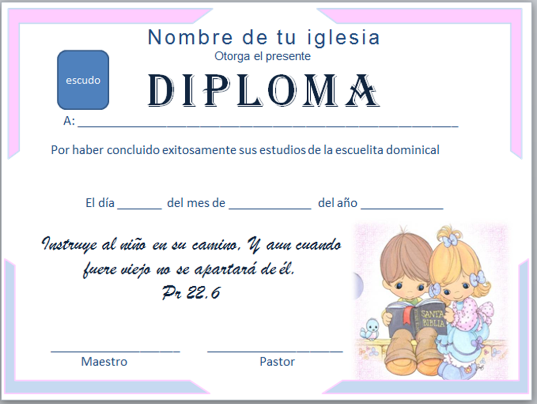 Diplomas Para Ninos Cristianos Imagui