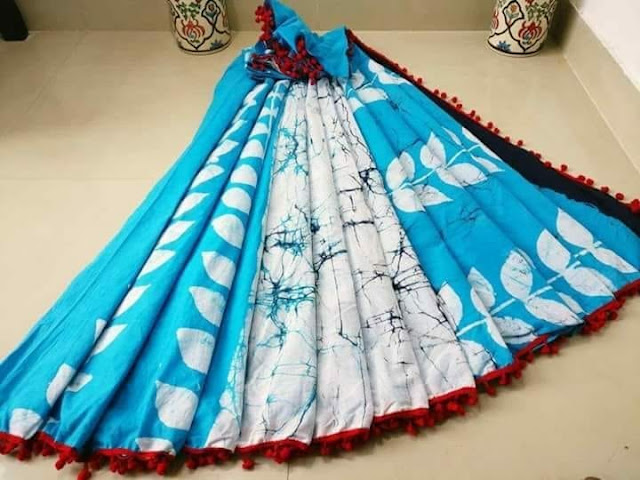 New Arrival  |  Indigo Pom Pom Sarees online