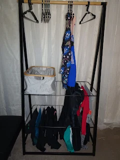 clothes hanging on dryer