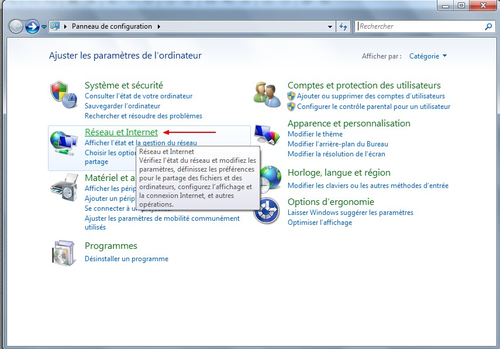 لوحة التحكمPanneau de configuration في ويندوز7 لوحة التحكمPanneau de configuration في ويندوز7