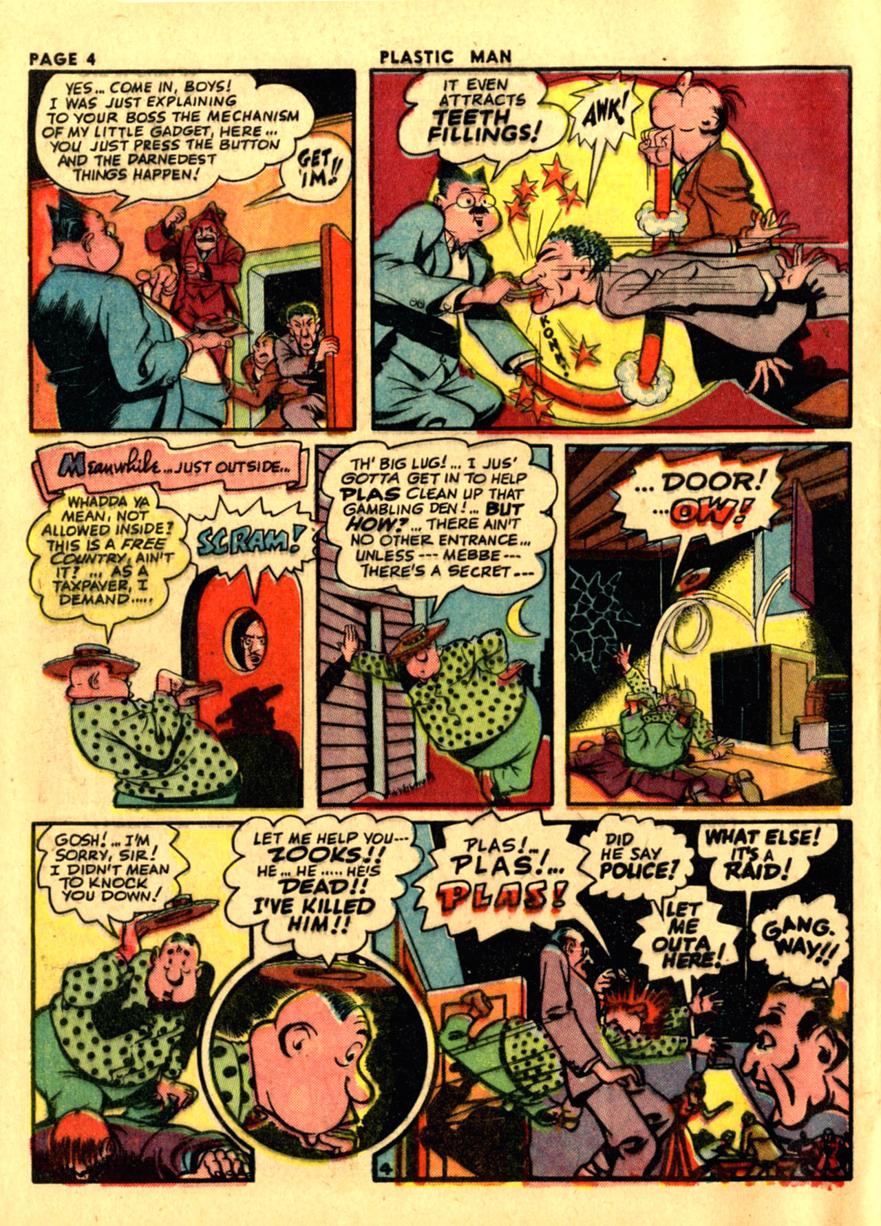 Read online Plastic Man (1943) comic -  Issue #1 - 6