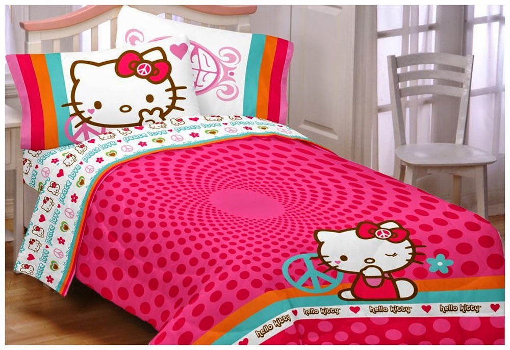 kamar tidur anak perempuan hello kitty