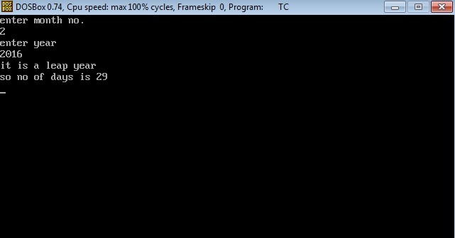 C++ Programing ..!: Program to find out number of days in a month using ...
