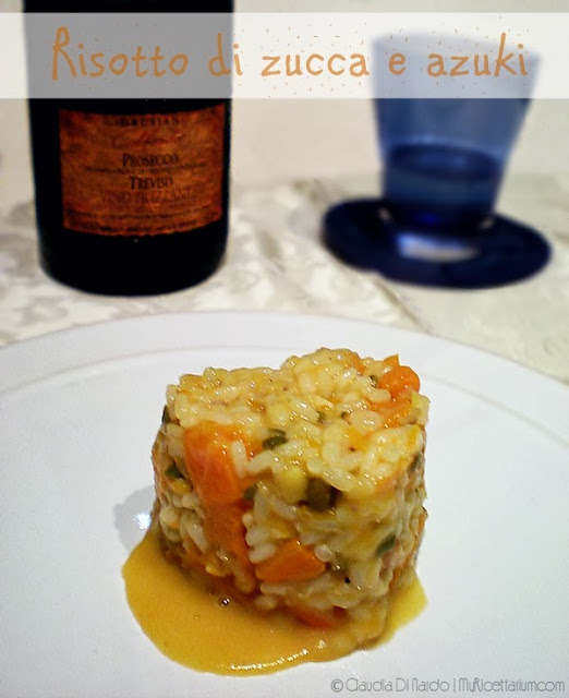 risotto di zucca e azuki verdi