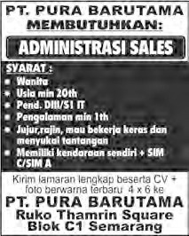 Iklan Baris Lowongan Kerja Suara Merdeka 06 Agustus 2016 Bagian 5