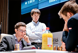 Echecs : Magnus Carlsen impressionne ses adversaires Caruana et Radjabov au Mémorial Vugar Gashimov - Photo site officiel