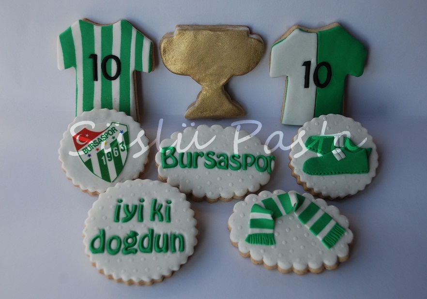 Süslü Pasta Erkekler için Doğumgünü Kurabiyeleri