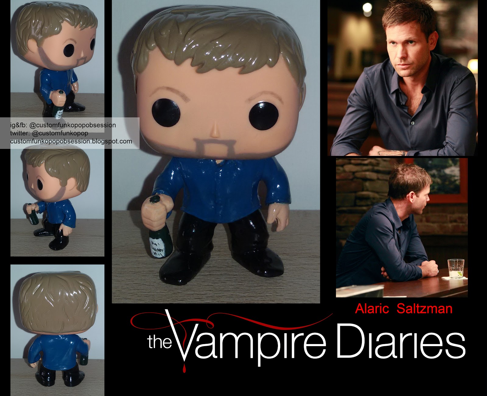 Alaric Satzman Custom Funko Pop The Vampire Diaries Custom Funko Pop Obsession